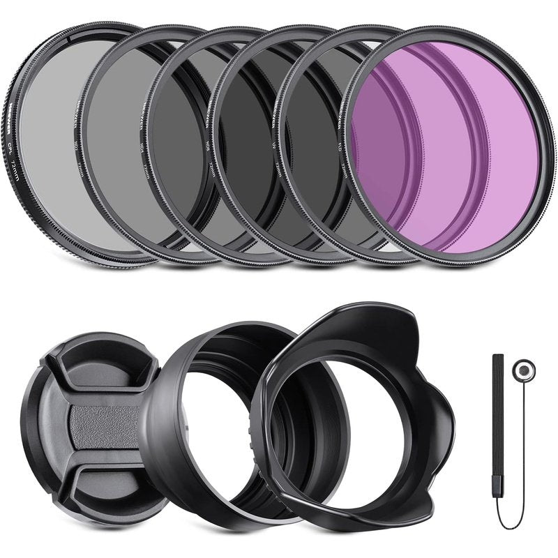 Neewer ND CPL UV and FLD Lens Filter Kit with Accessories, 6-Pack