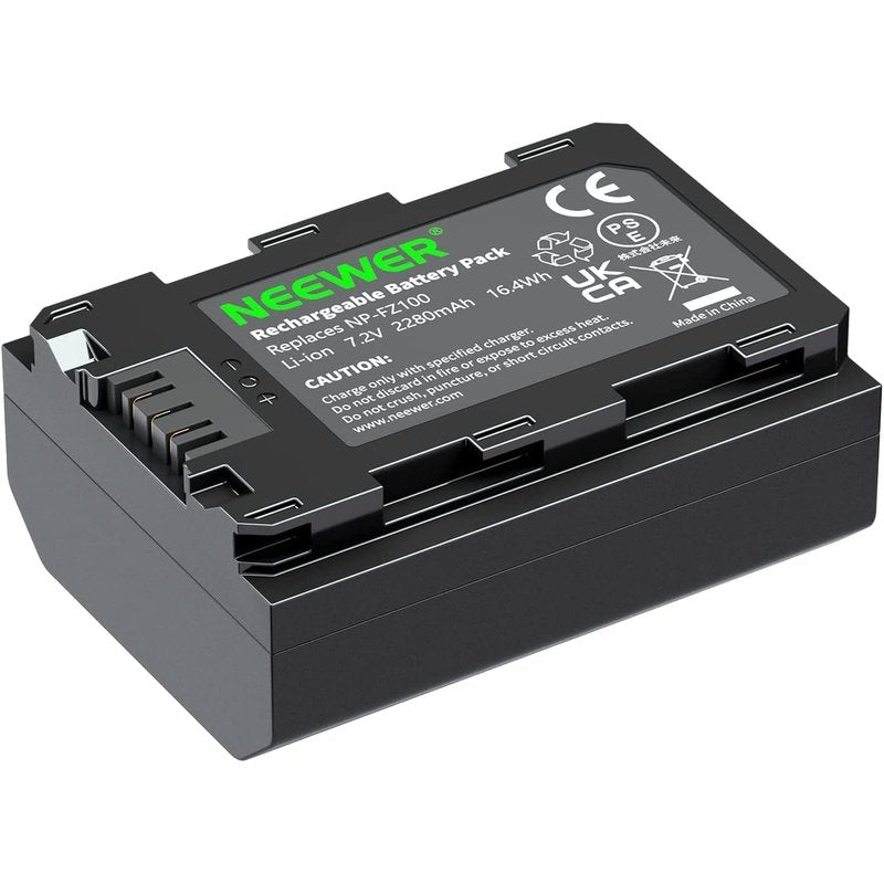 Neewer NP-FZ100 Battery for Select Sony Cameras, Rechargeable Battery