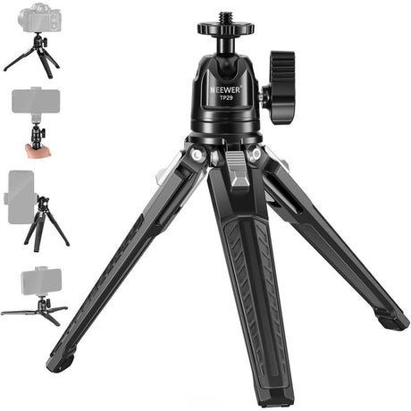 Neewer TP29 Metal Tabletop Mini Tripod 6.8" with 360 Degree Ball Head