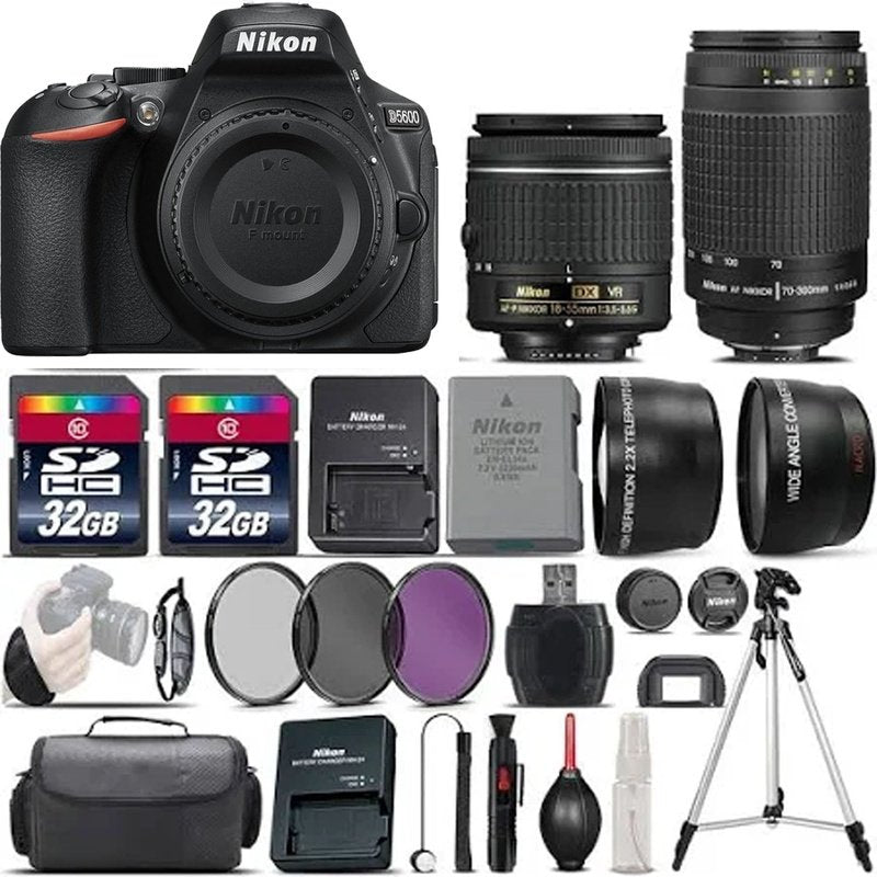 Nikon D5600 Digital SLR Camera and Ultimate 4 Lens Kit! Capture every moment!