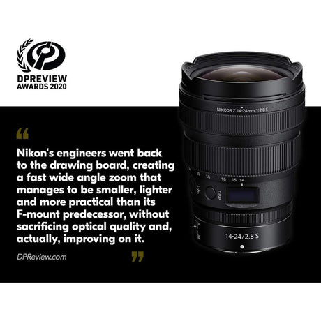 Nikon Z 14-24mm F/2.8 S Wide-Angle Zoom Lens for Z Series Mirrorless Cameras