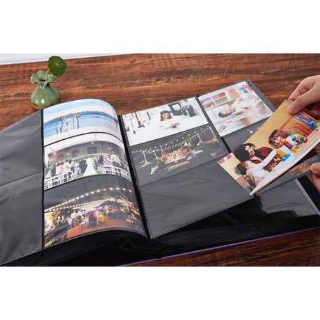 Photo Album 4X6 600 Photos Large Capacity Leather Black