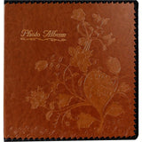 Photo Album Book Family Album, Leather Cover, Holds 3X5, 4X6, 5X7, 6X8, 8X10 Photos