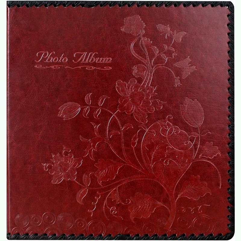 Photo Album Book Family Album, Leather Cover, Holds 3X5, 4X6, 5X7, 6X8, 8X10 Photos