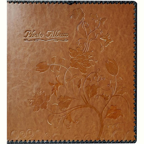 Photo Album Book Family Album, Leather Cover, Holds 3X5, 4X6, 5X7, 6X8, 8X10 Photos