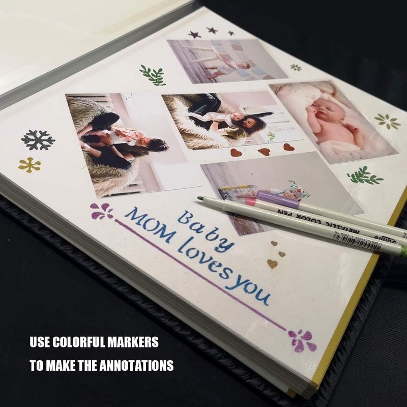 Photo Album Self Adhesive Pages with Leather Vintage Inspired Cover