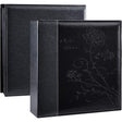 Photo Picture Album 4X6 600 Photos Extra Large Capacity Leather Cover with Black Pages Black