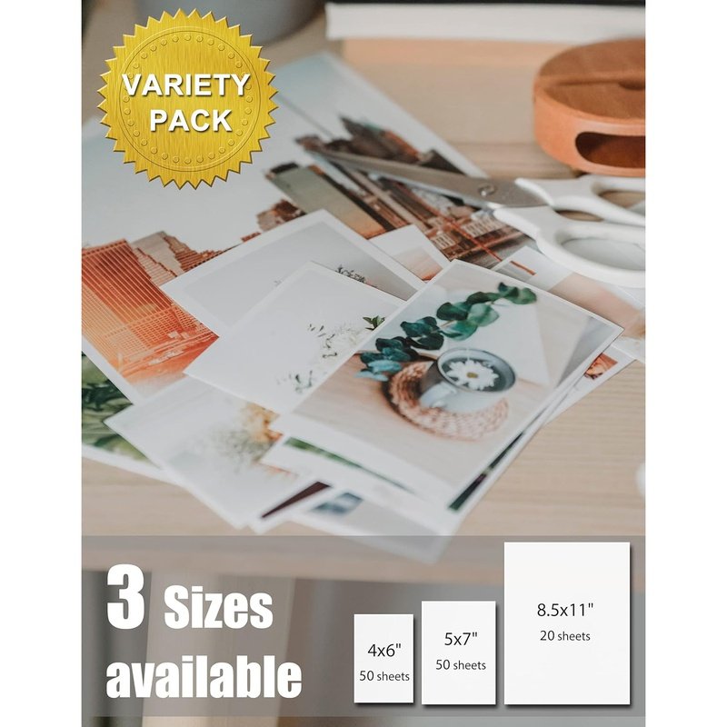 Pikapoka Advanced Glossy Photo Paper, Various Size Sheets, Vivid Color