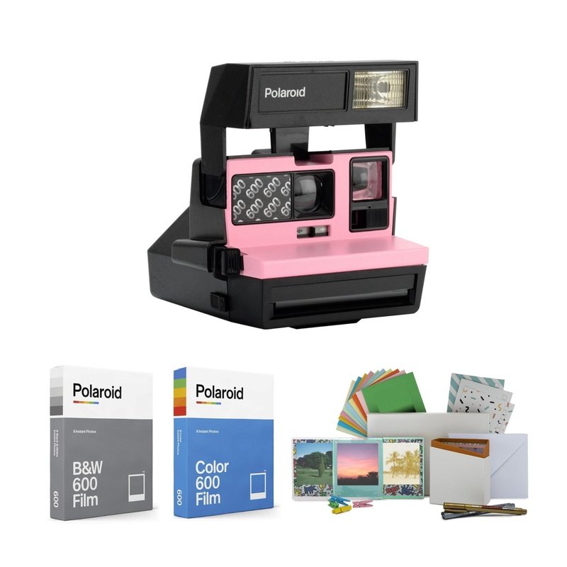 Polaroid 600 Instant Film Camera, Bubblegum Pink w/Film and Accessories