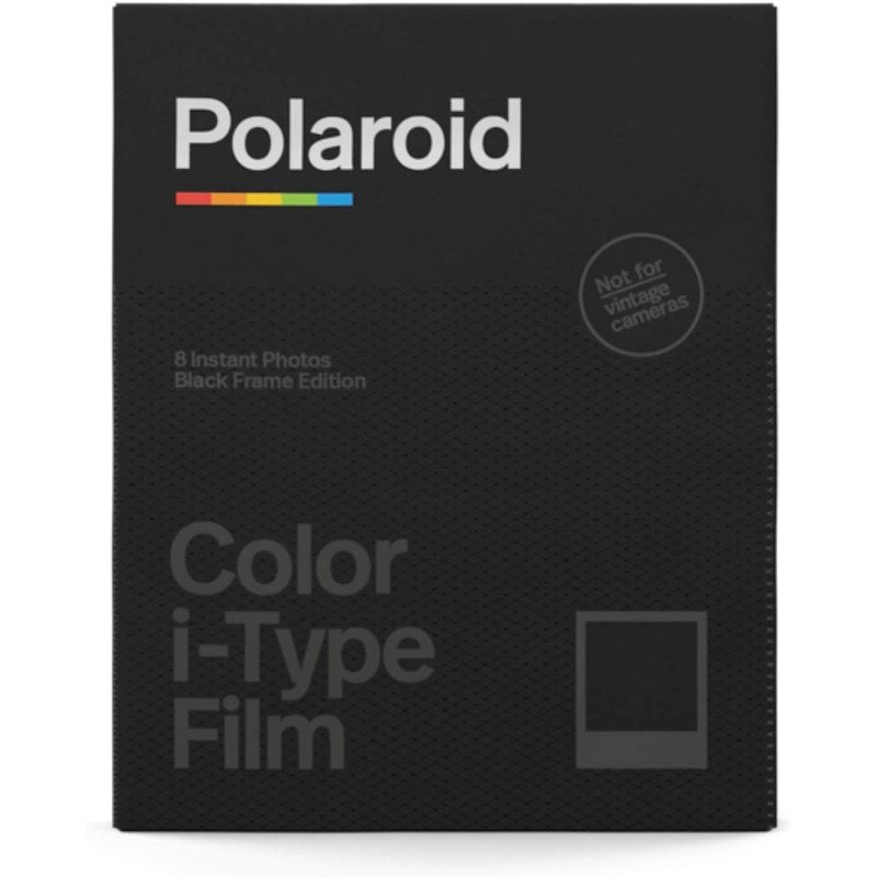 Polaroid Instant Film Black Frame for I-Type Cameras 2 Pack w/ Lumintrail Cleaning Cloth