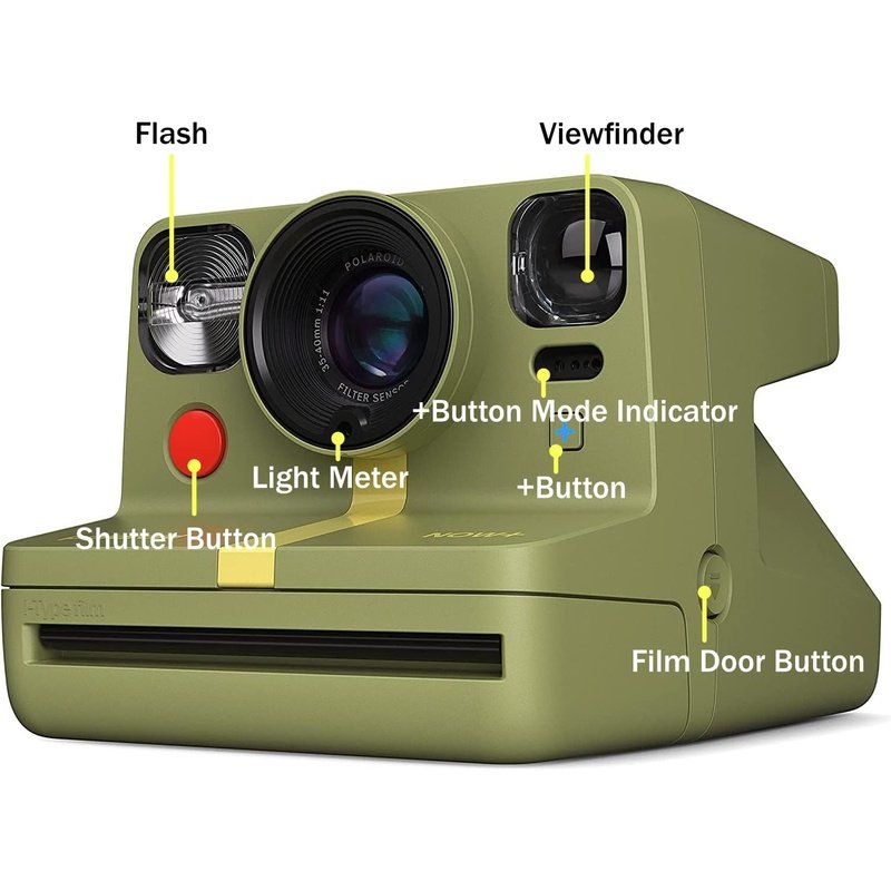 Polaroid Now Plus I-Type Instant Film Camera Bundle - Forest Green