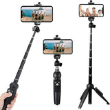 Portable 40 Inch Aluminum Alloy Selfie Stick Tripod w/Wireless Remote