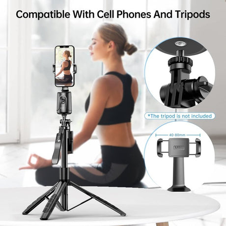 Portable Auto Tracking Smart Selfie Stick All-In-One 360 Rotation