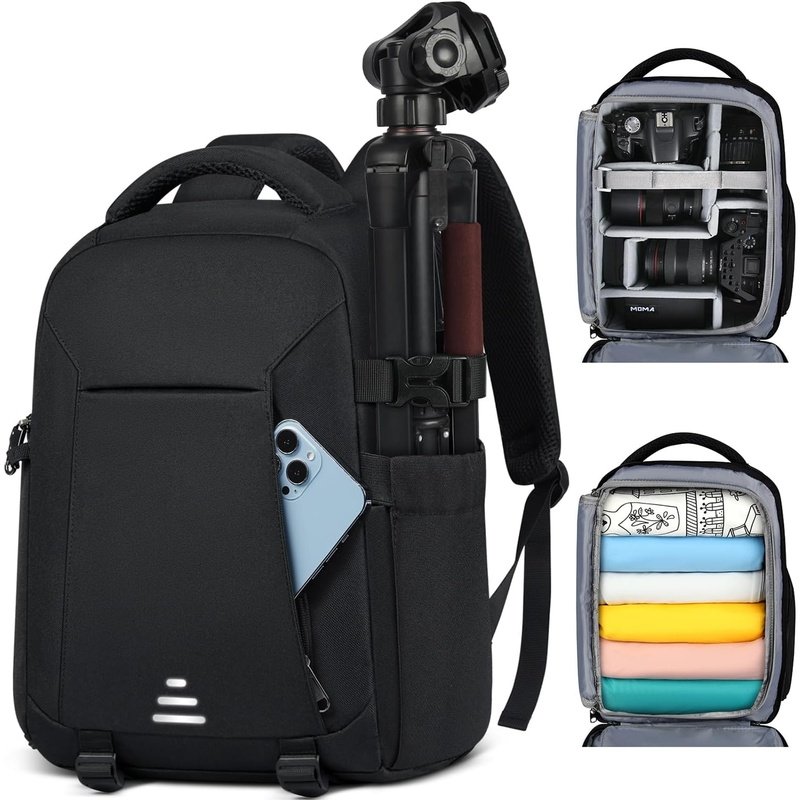 Professional DSLR SLR Mirrorless Camera Backpack w/Tripod Holder and 14" Laptop Slot