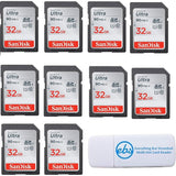 SanDisk 16GB, 32GB, 64GB, or 128GB 10 Pack SD Ultra Memory Cards