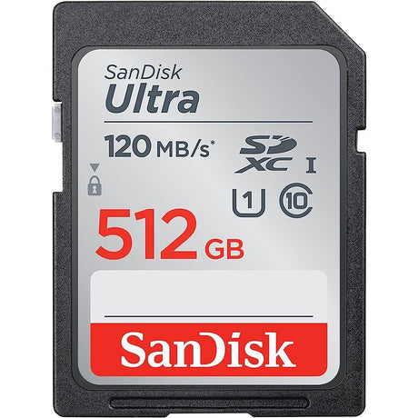 SanDisk 32GB 64GB 128GB 256GB or 512GB SD Ultra SDHC Memory Cards