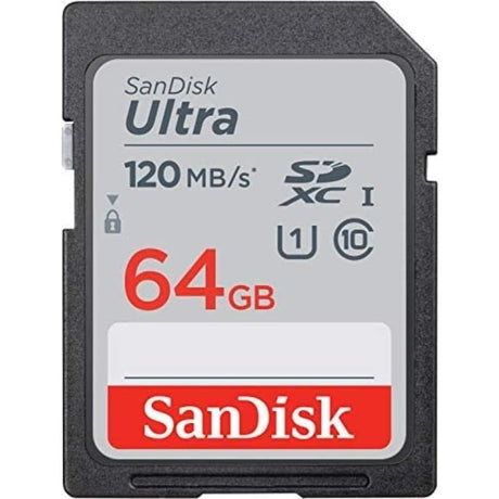 SanDisk 32GB 64GB 128GB 256GB or 512GB SD Ultra SDHC Memory Cards