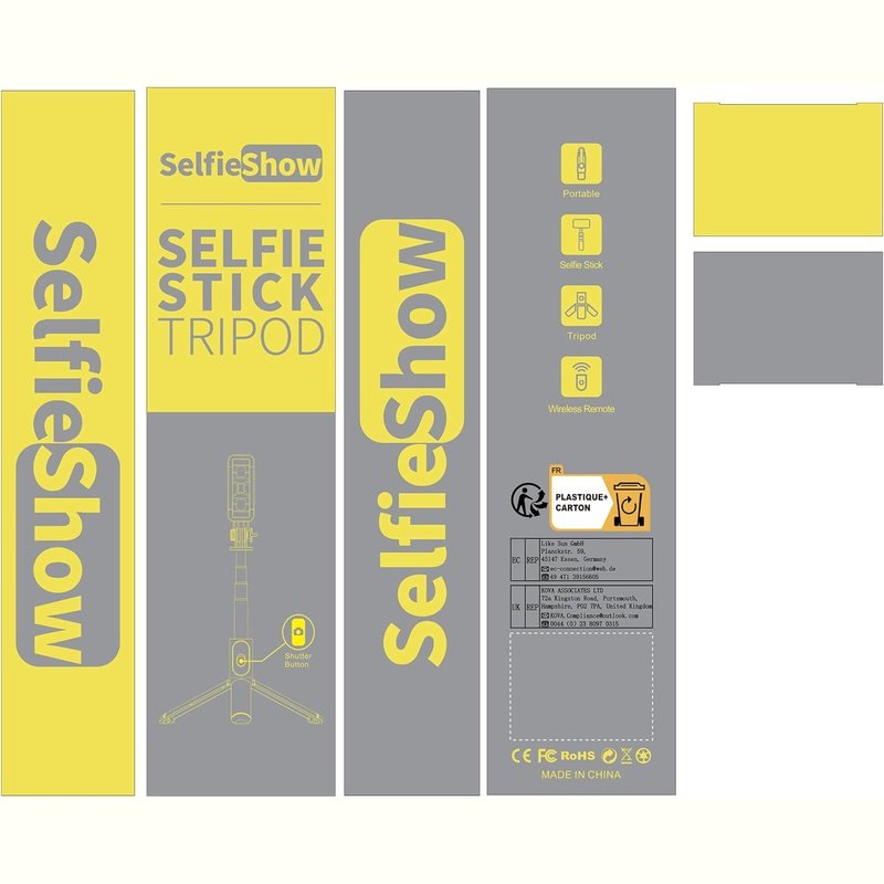 SelfieShow Extendable Selfie Stick with Wireless Remote