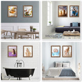 16X20 Set of 2 Picture Frames Composite Wooden Rustic Rounded Corners w/Hanging Hardware