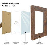 Set of 4 Wooden 4X6 Picture Frames, Brown Stock up today!