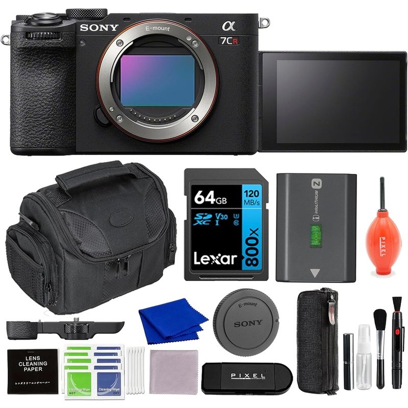 Sony Alpha 7CR Full-Frame Hybrid Camera (Black) with Accessory Bundle