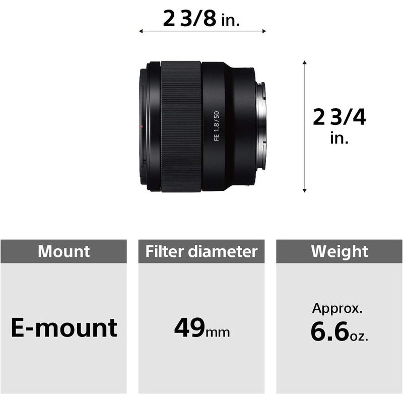 Sony FE 50mm F1.8 Standard Lens SEL50F18F/2