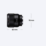 Sony SEL85F18 85mm F/1.8-22 Medium-Telephoto Fixed Prime Camera Lens, Black