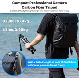 ULANZI F38 61.4" Carbon Fiber Portable Professional Camera Tripod w/Bag