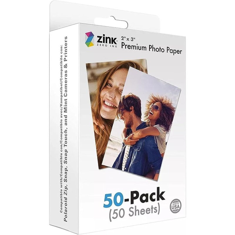 Zink Premium Instant Photo Paper 2x3 Inch Prints, Zero Ink Technology