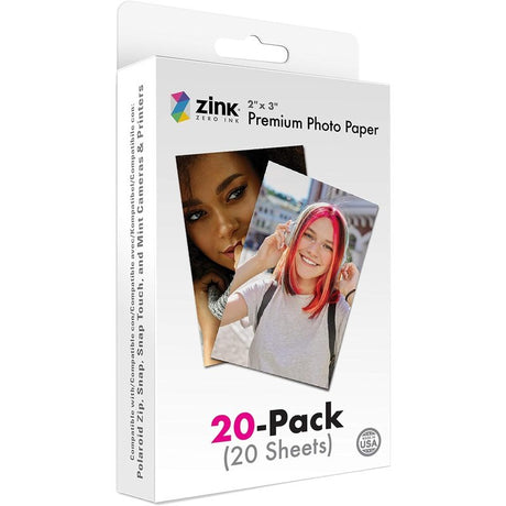 Zink Premium Instant Photo Paper 2x3 Inch Prints, Zero Ink Technology